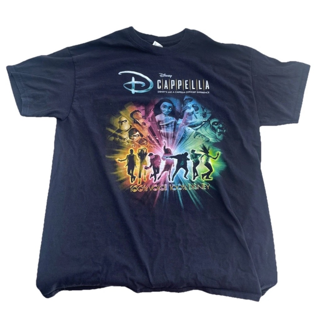 Official Disney Merchandise A Capella Live Experience T-Shirt Size L RARE Black